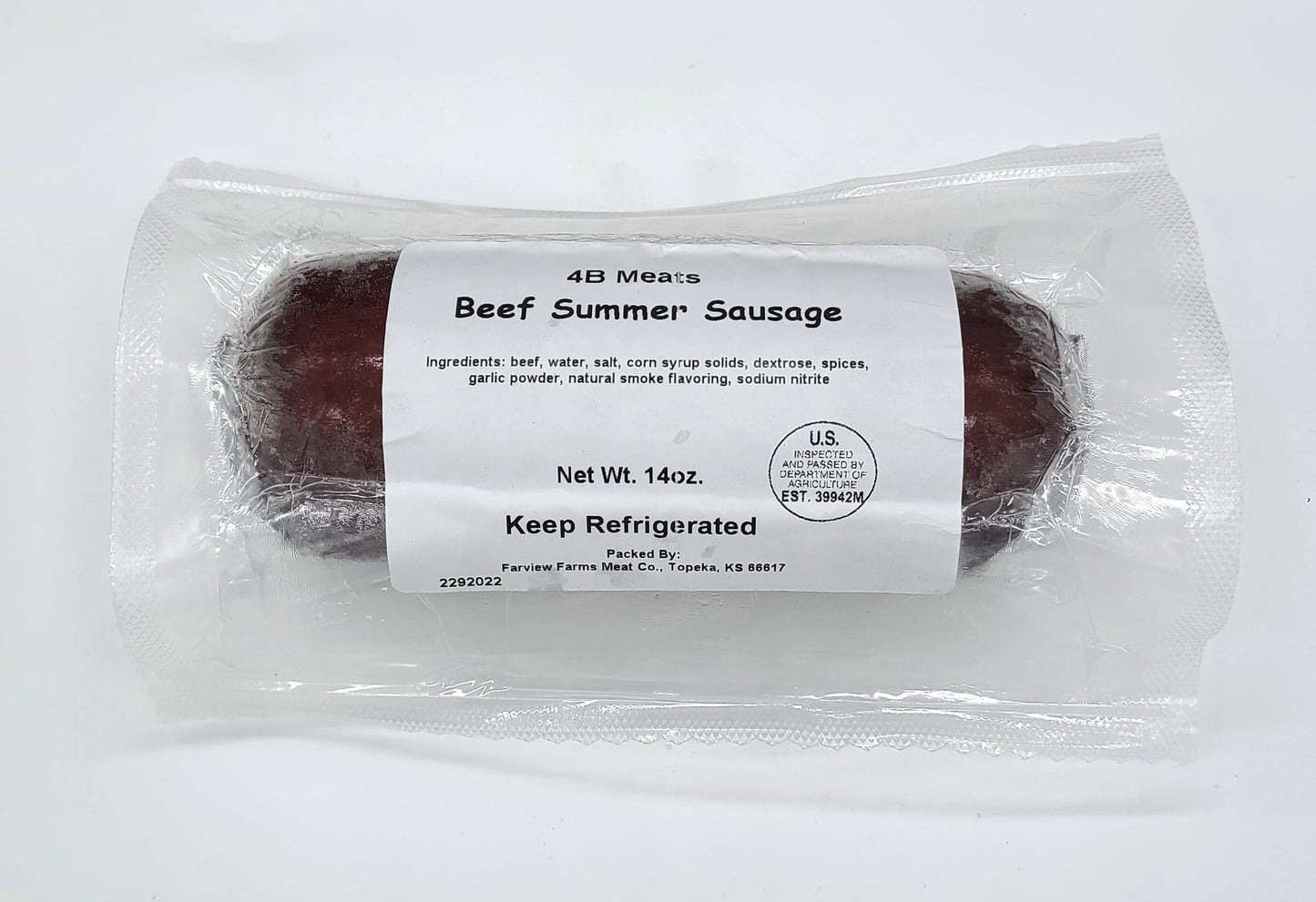 4B Meats-Summer Sausage Plain