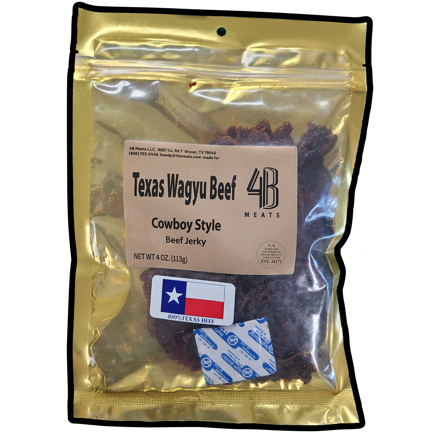 4B Meats Beef Jerky - 4oz