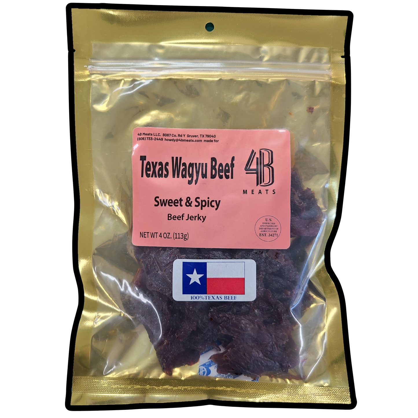 4B Meats Beef Jerky - 4oz